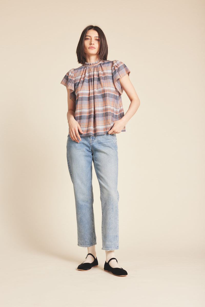 Carla Blouse Eclipse Plaid