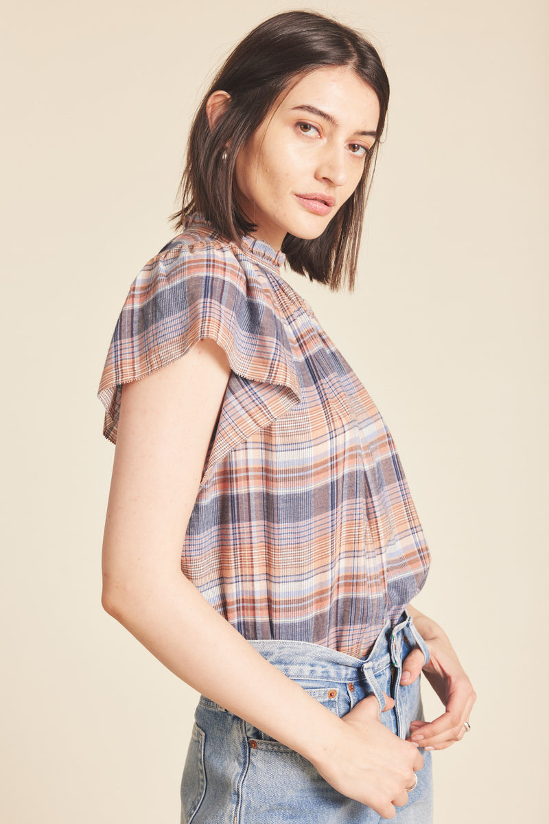 Carla Blouse Eclipse Plaid