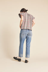 Marianne "B" Ruffle Sleeve Shirt Fairmont Plaid