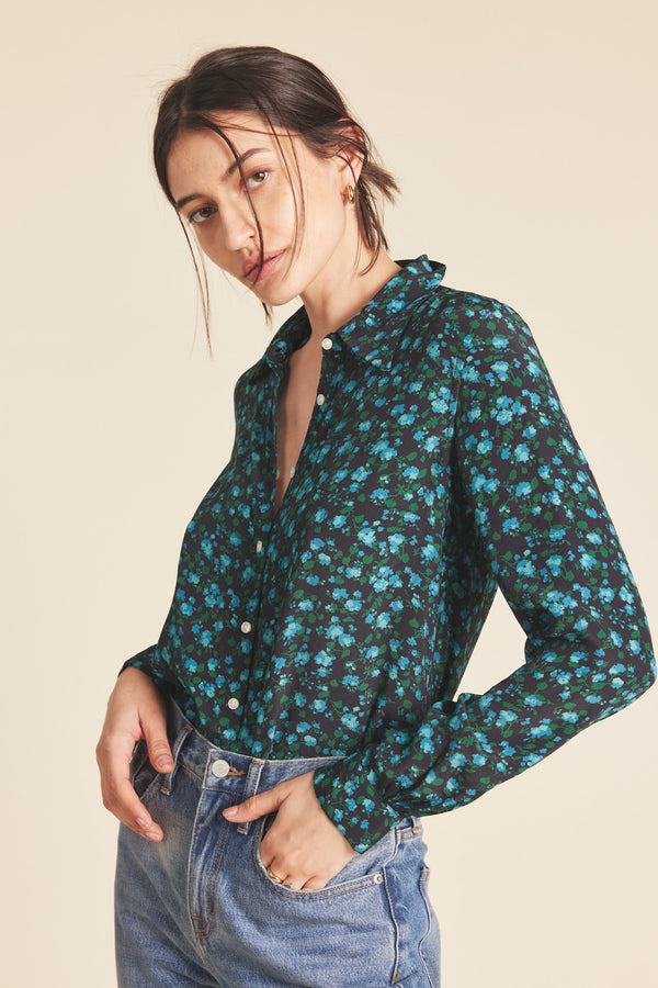 Leona Pant Blue Larkspur