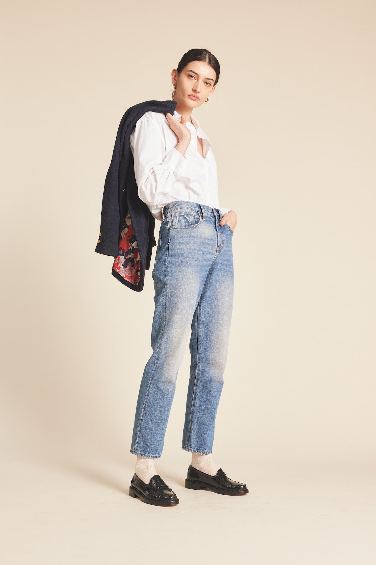 Blake Oversized Shirt White Poplin