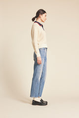 Parker Polo Sweater Antique White