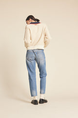 Parker Polo Sweater Antique White