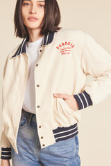 Logan Varsity Jacket Oat