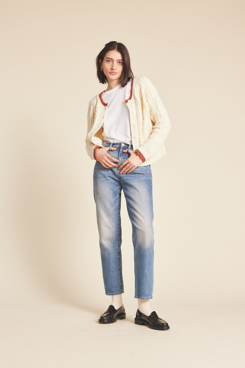 Louise Cardigan Antique White