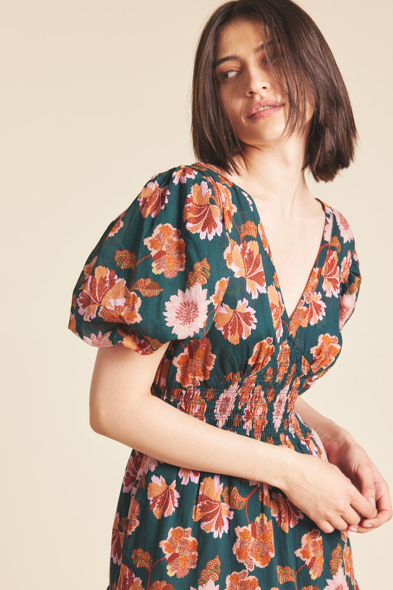Nellie Dress Carnation Print