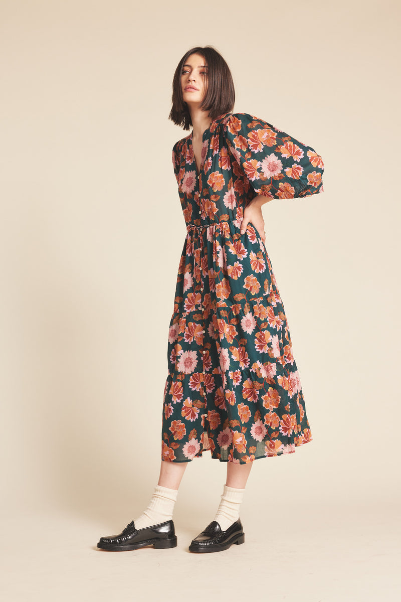 Sylvie Dress Carnation Print