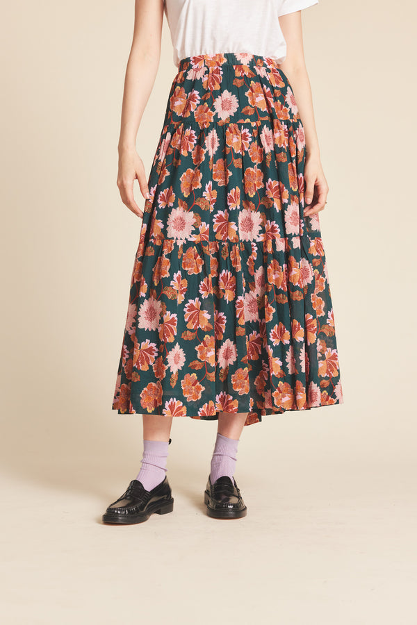 Makena "B" Skirt Carnation Print