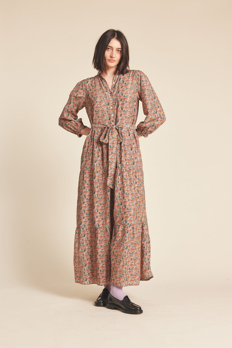 Martina Dress Fan Flower