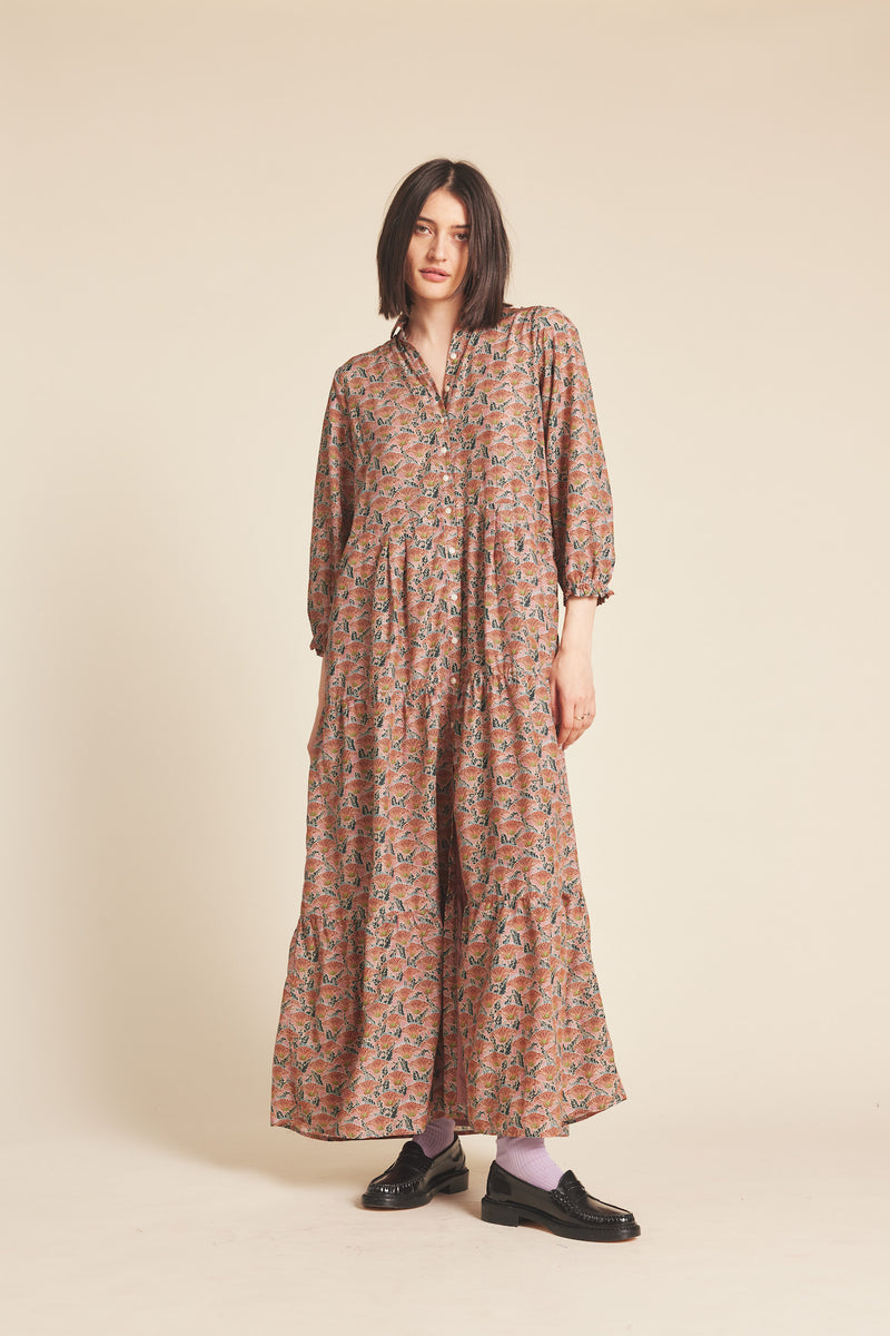 Martina Dress Fan Flower