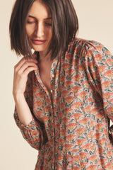 Martina Dress Fan Flower