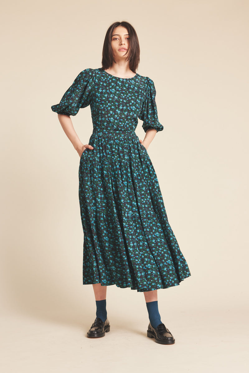 Daphne Dress Blue Larkspur