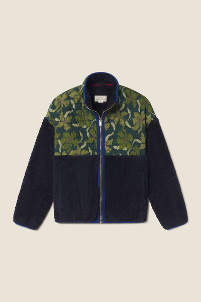 North The Lサイズ JKT フリース TIGER UNION THE Face print jacquard tan in jacket zip full Pile Extreme トップス