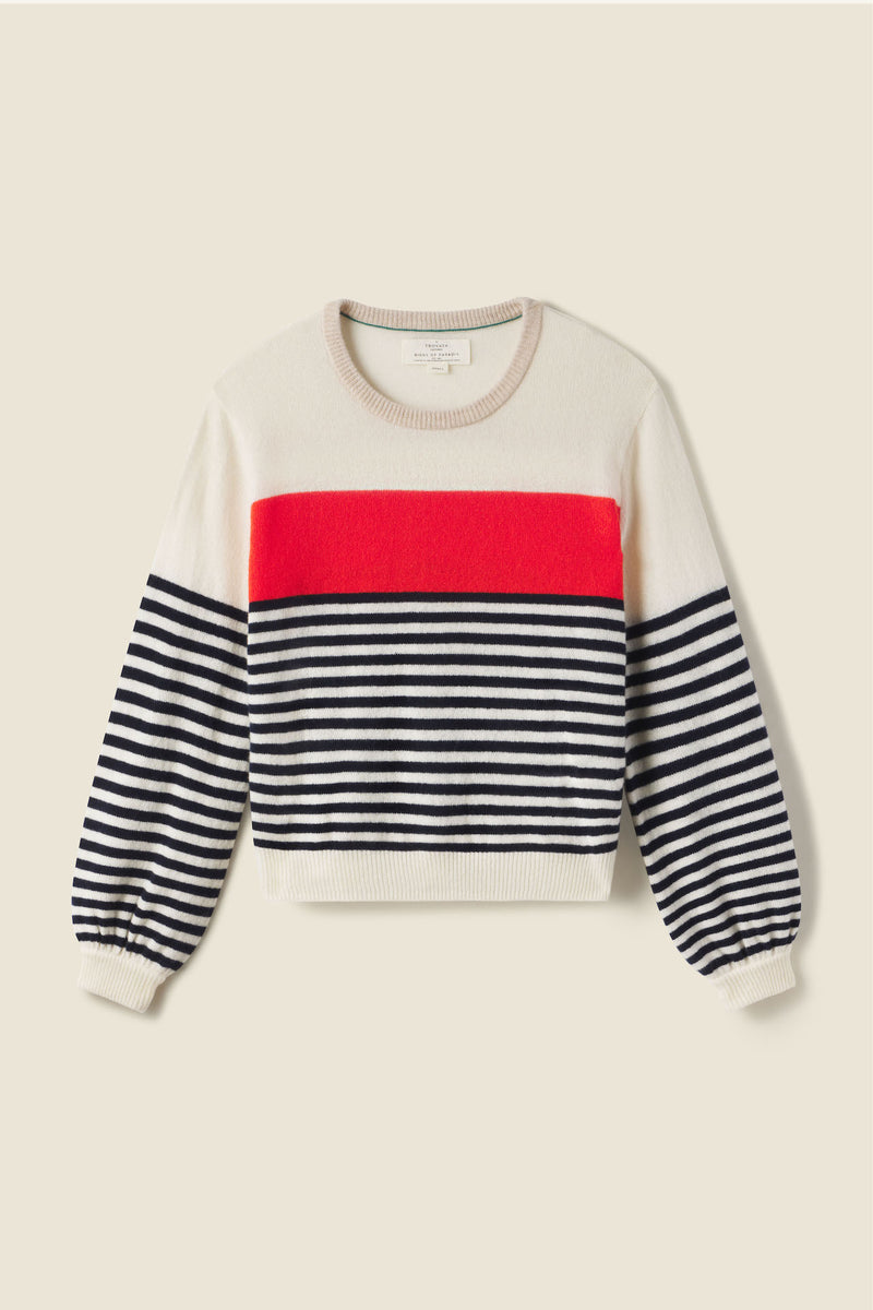 Ryann Sweater Navy/Red/White