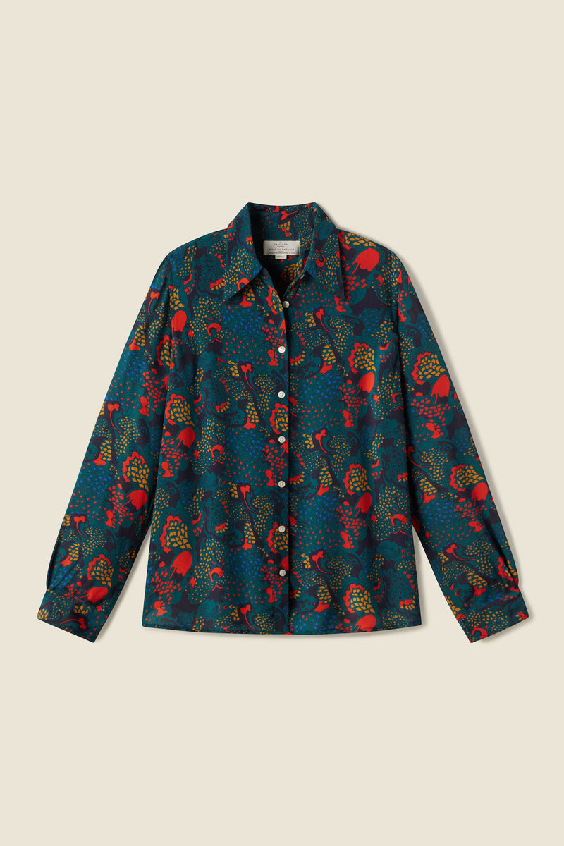 Jacquelin Shirt Teal Plume