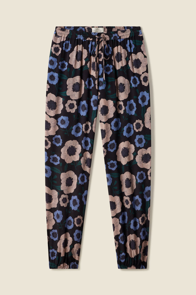 Olha Jogger Pant Navy Poppies