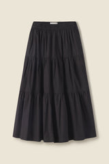 Makena "B" Skirt Black Poplin