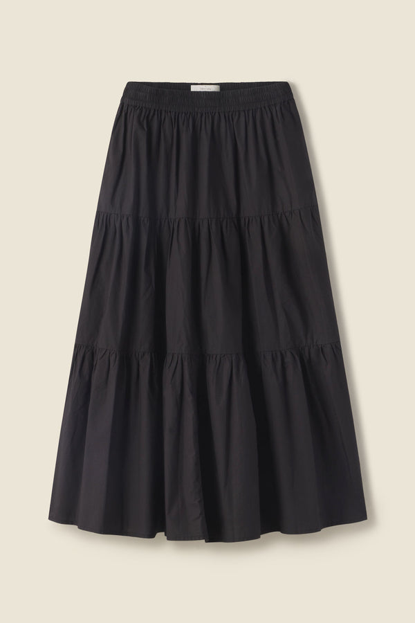 Makena "B" Skirt Black Poplin