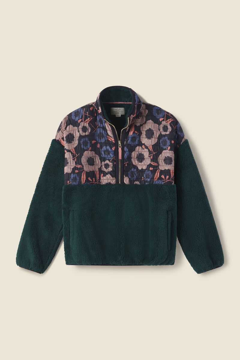 Casey Pullover Navy Poppies