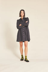 Olive Dress Black Poplin