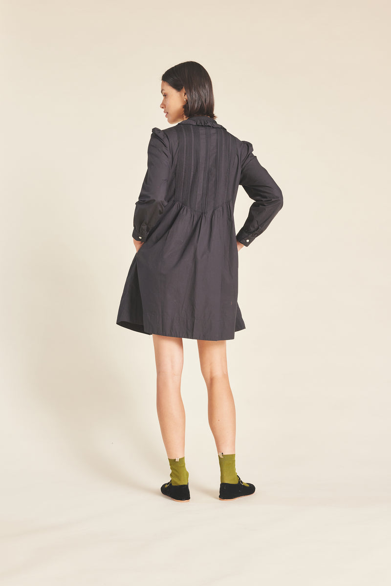 Olive Dress Black Poplin
