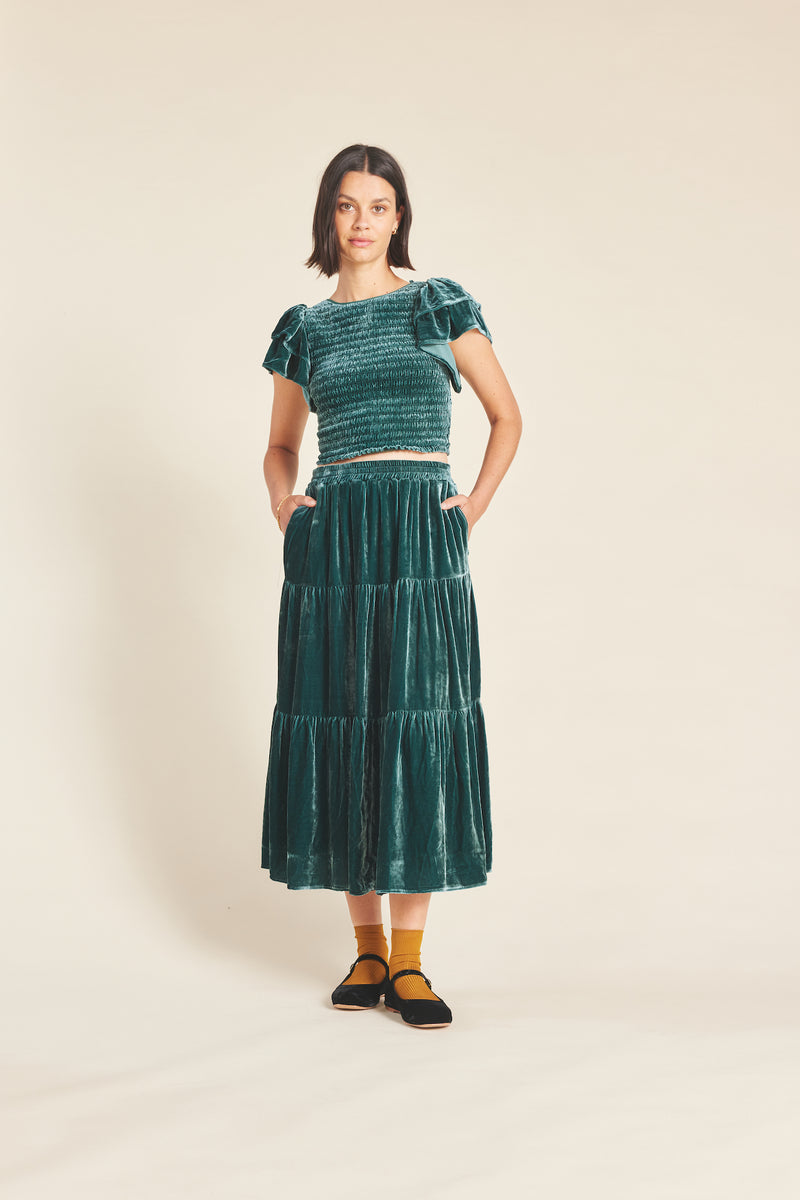 Makena "B" Skirt Ponderosa Velvet