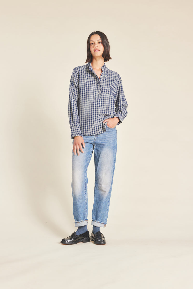 Breezy Blouse Armada Plaid