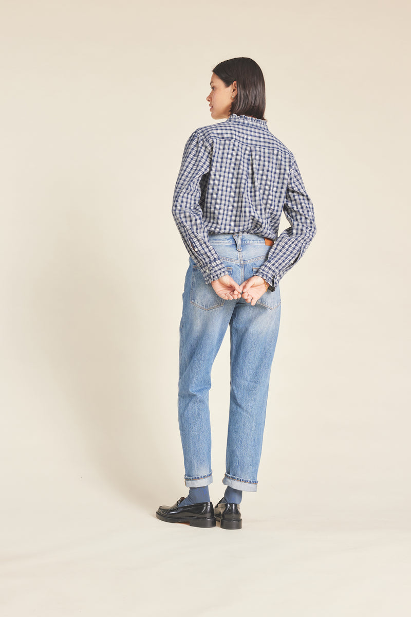 Breezy Blouse Armada Plaid