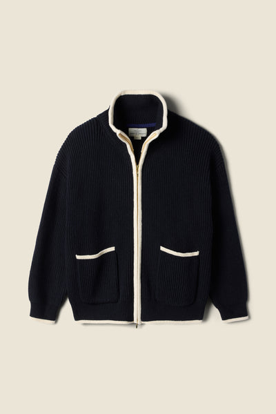 UNTRACE ZIPPER CARDIGAN COOL MAX・BLACK - tity