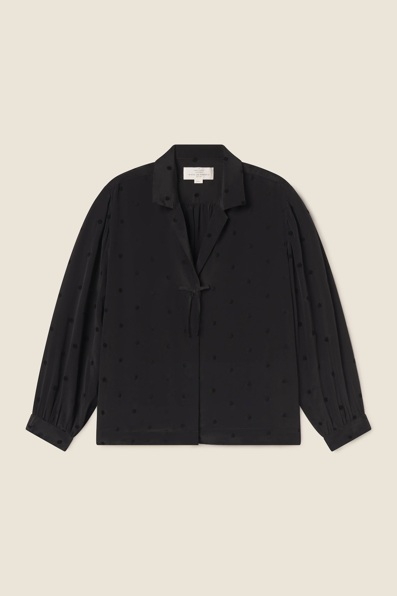 Yvonne Blouse Black Polka Dots