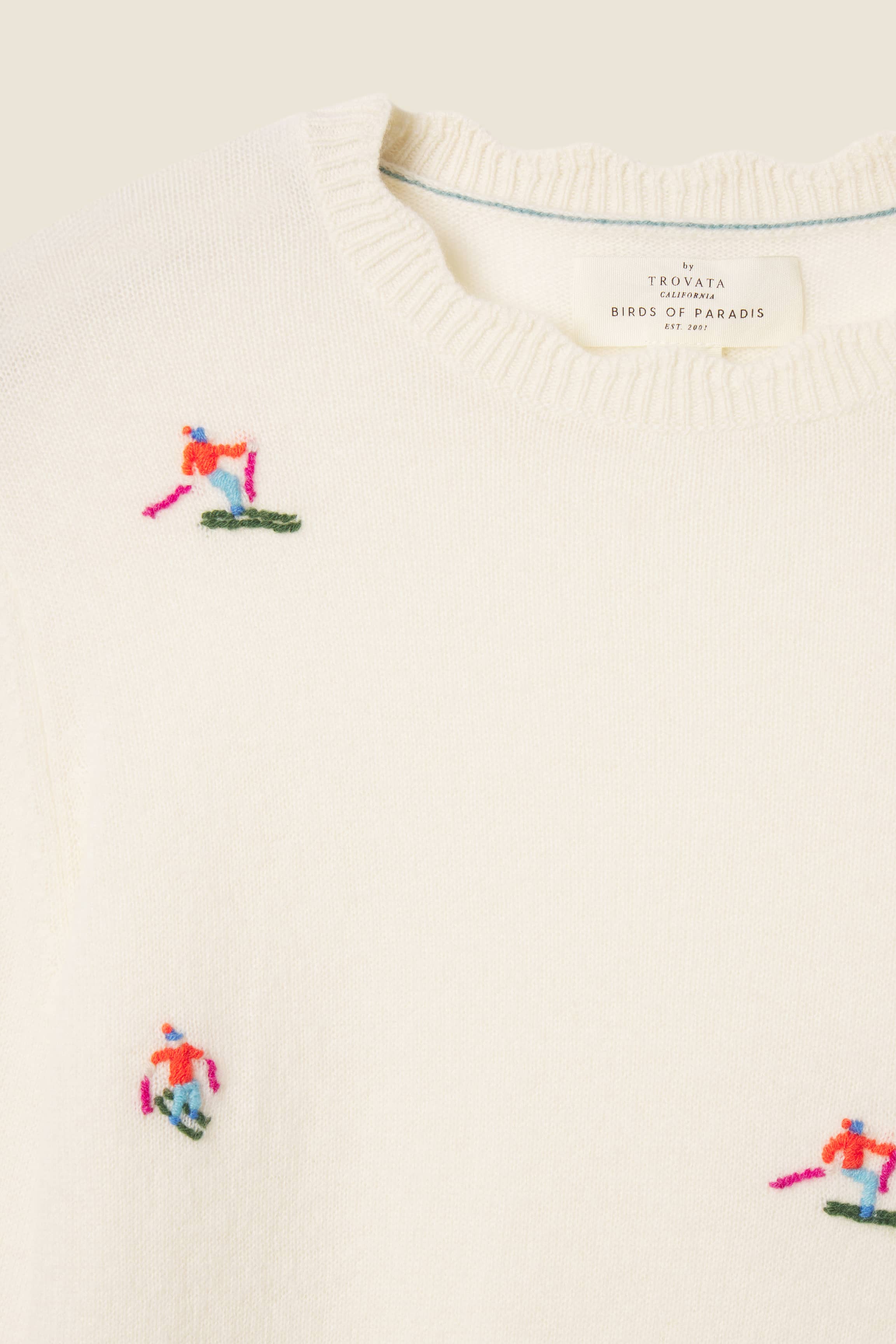 Kate Sweater Antique White + Skiers
