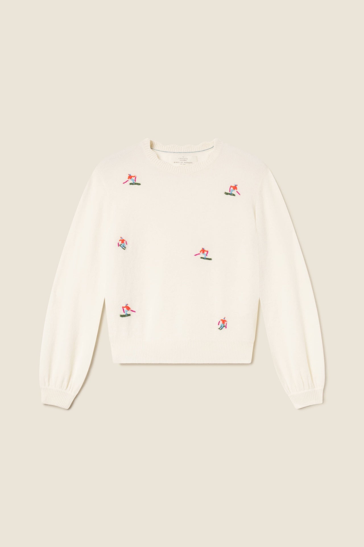 Kate Sweater Antique White + Skiers