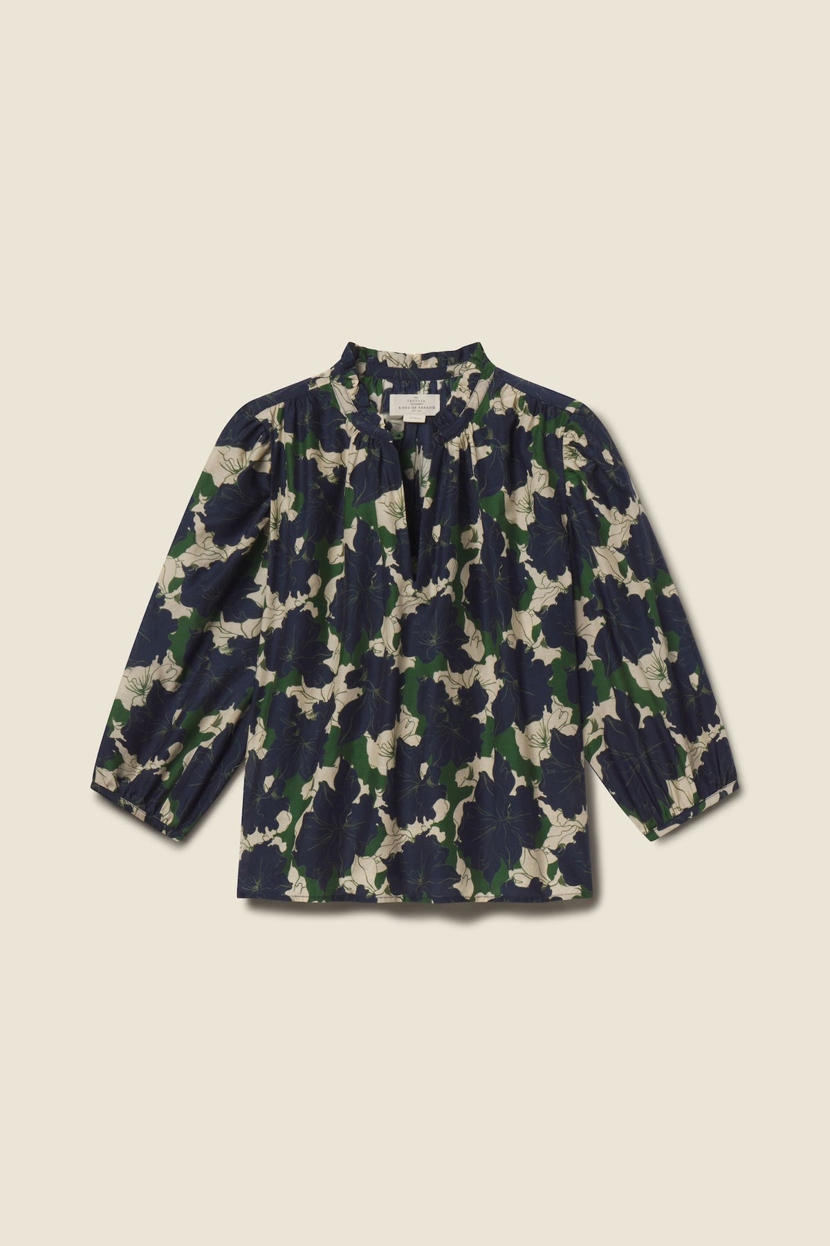 Trovata Orly blouse in Nightfall Bloom, cotton-silk blend