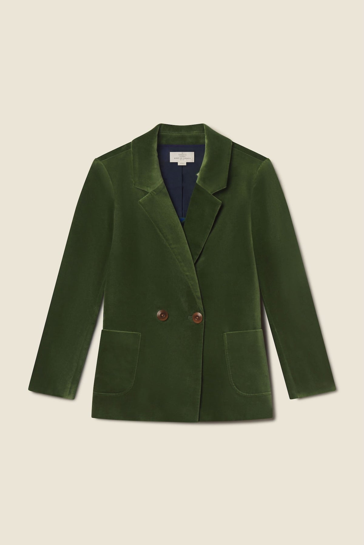 Trovata Grant blazer in Fern, cotton