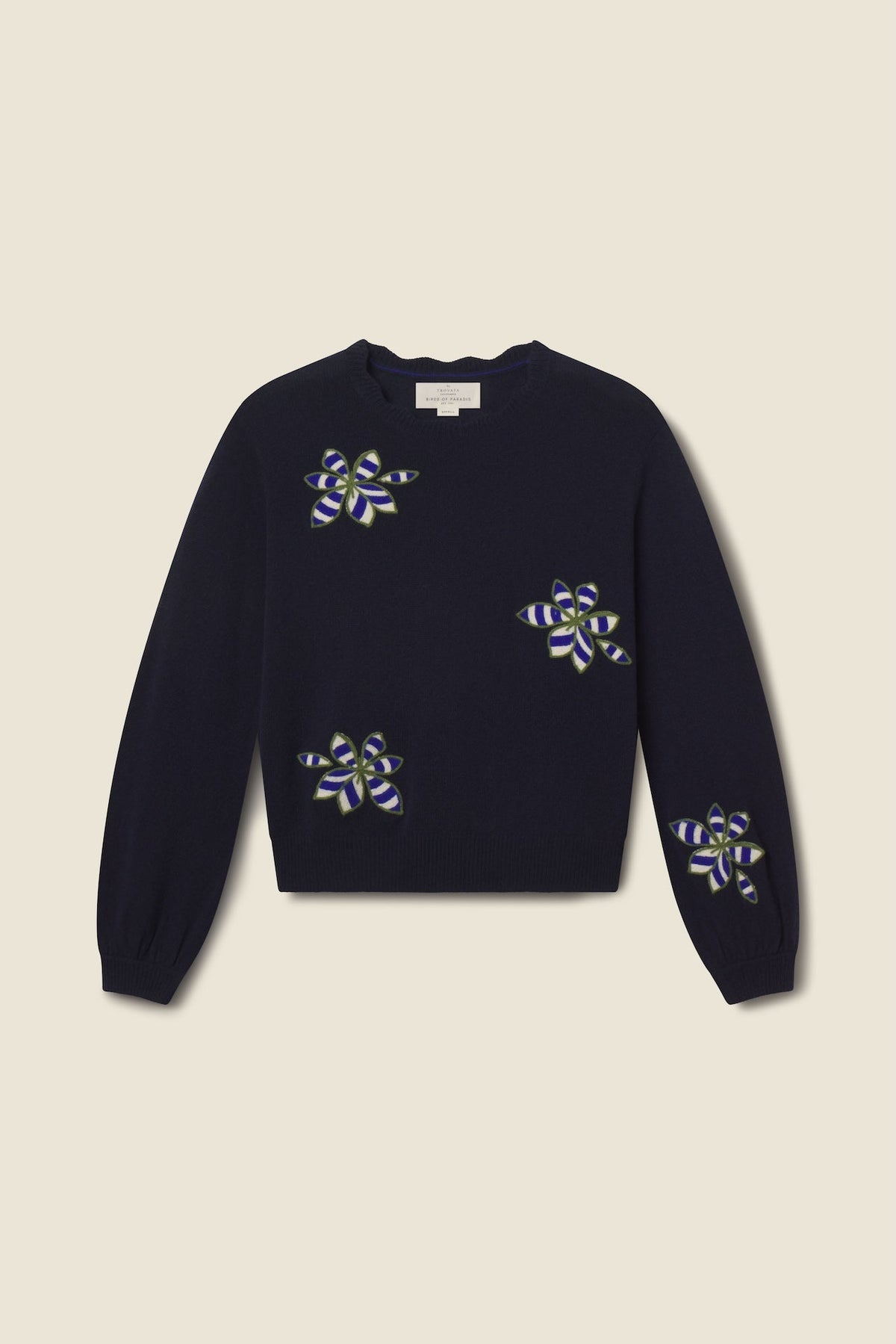 Trovata Kate sweater in Navy Mod, cashmere