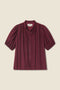 Mira Blouse Garnet Stripe