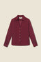 Justine Blouse Garnet Stripe