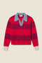 Parker Polo Sweater Red Stripe