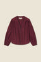 Pauline Blouse Garnet Stripe