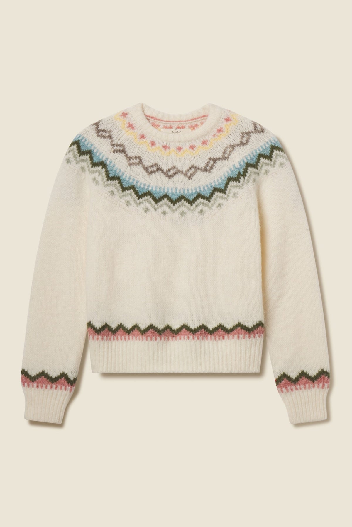Trovata Anouk sweater in AW Fairisle, alpaca-wool blend