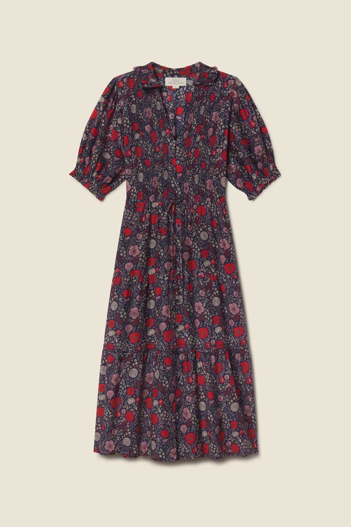 Trovata Yvette dress in Atelier Garden, cotton-silk blend
