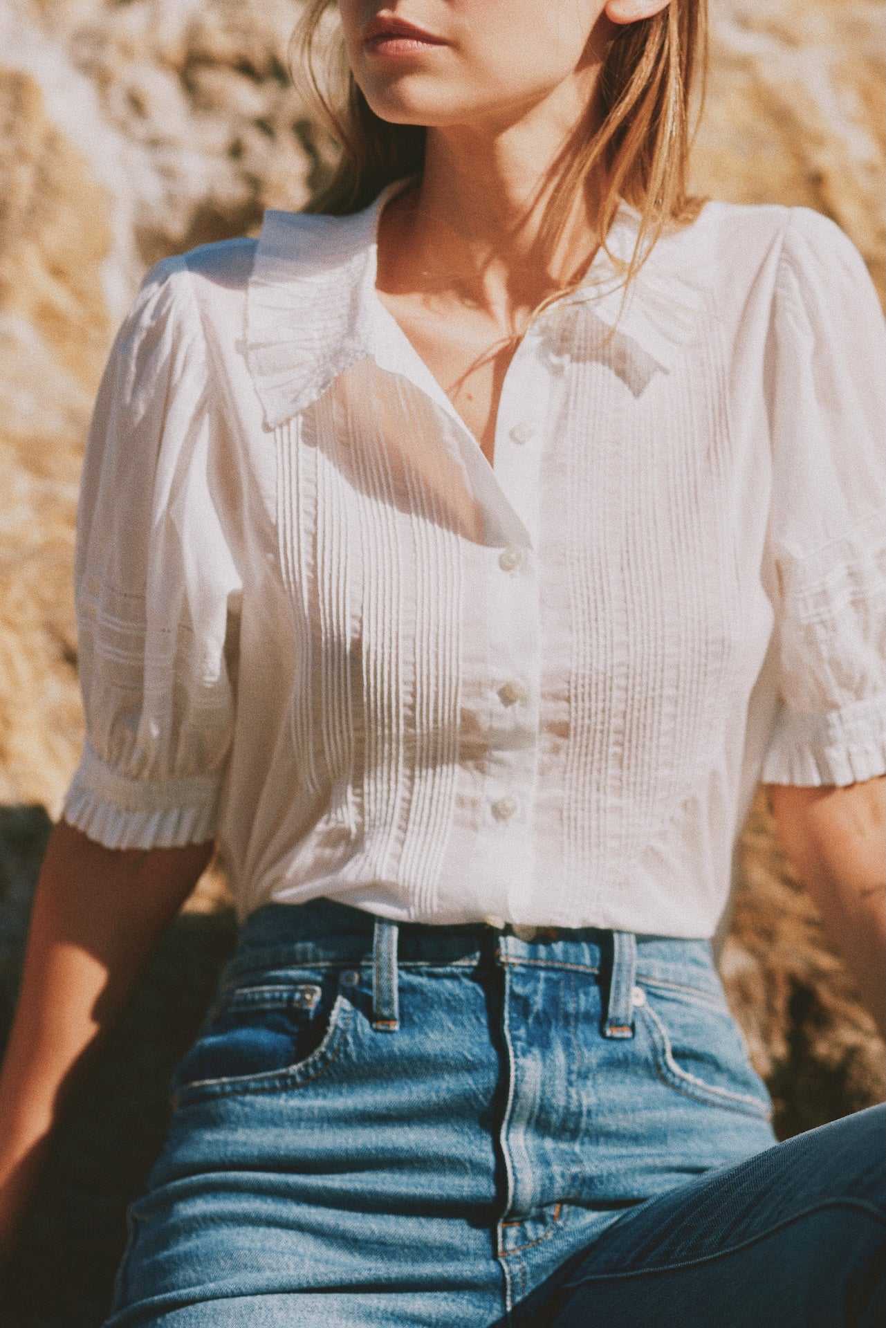 トップス Papier thibaut blouse/white Jess Blouse White