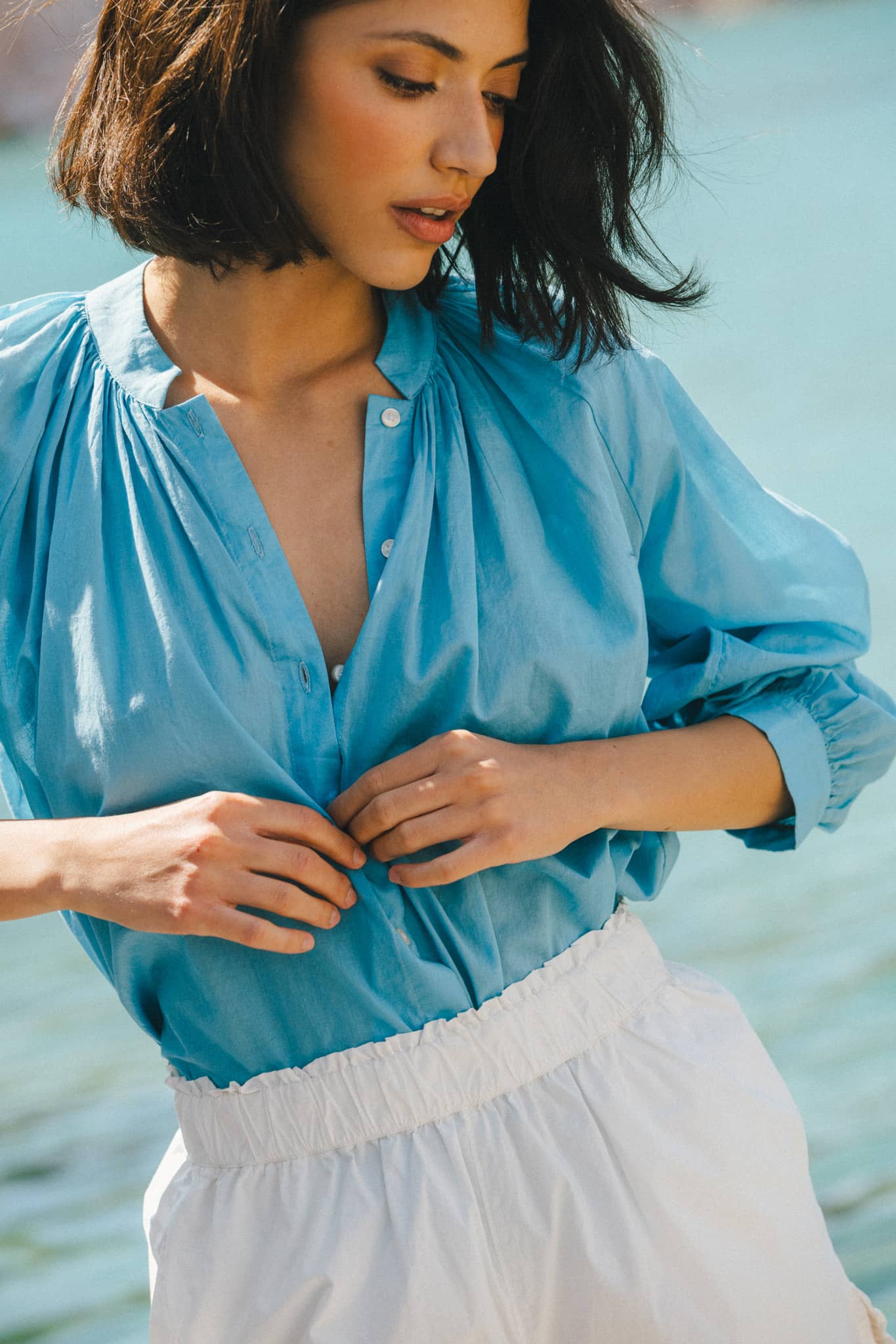 Mena Blouse Larkspur