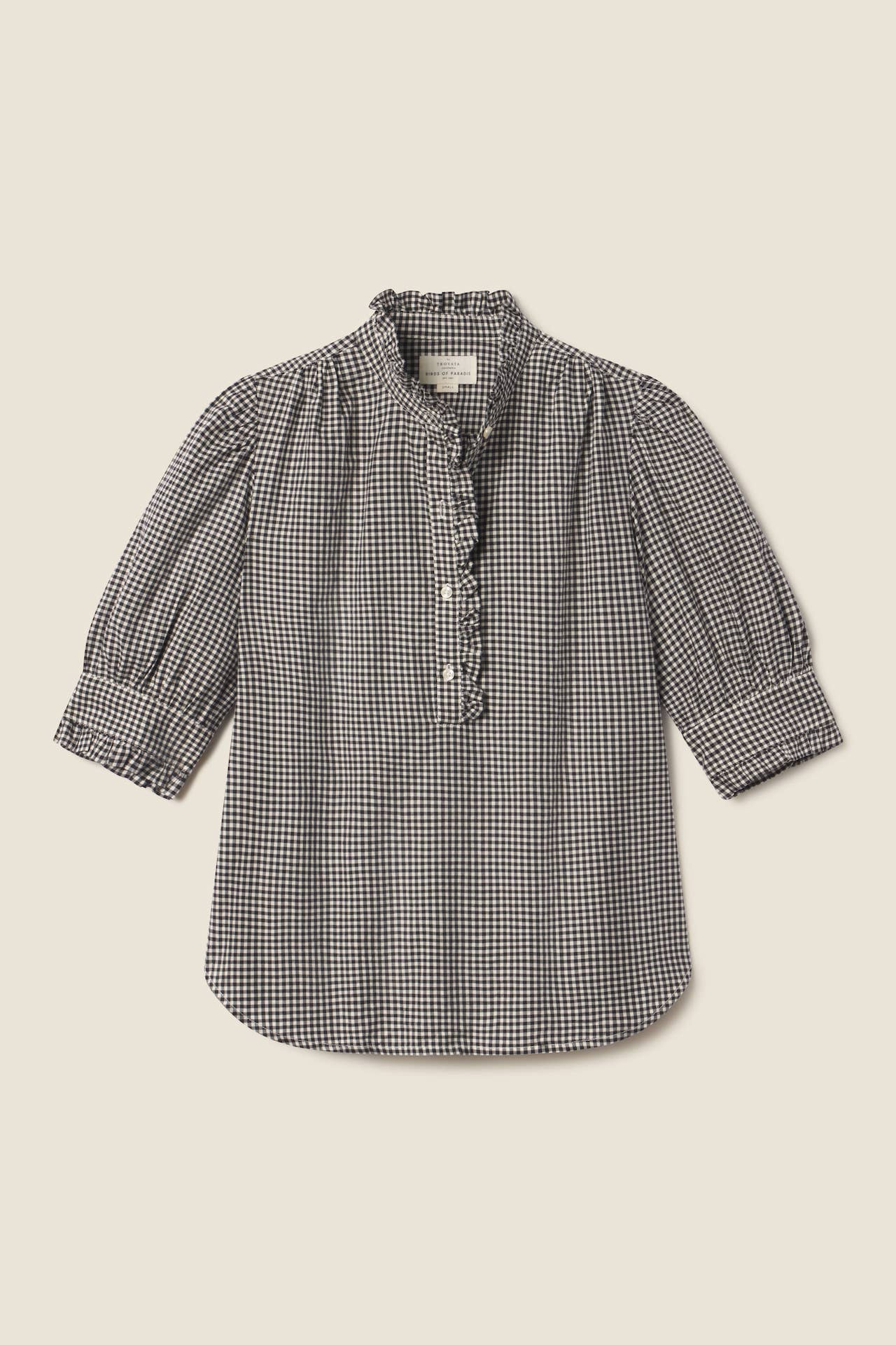 Noah Blouse Onyx Check
