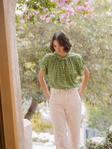 Marianne "B" Ruffle Sleeve Shirt Paradot Paver