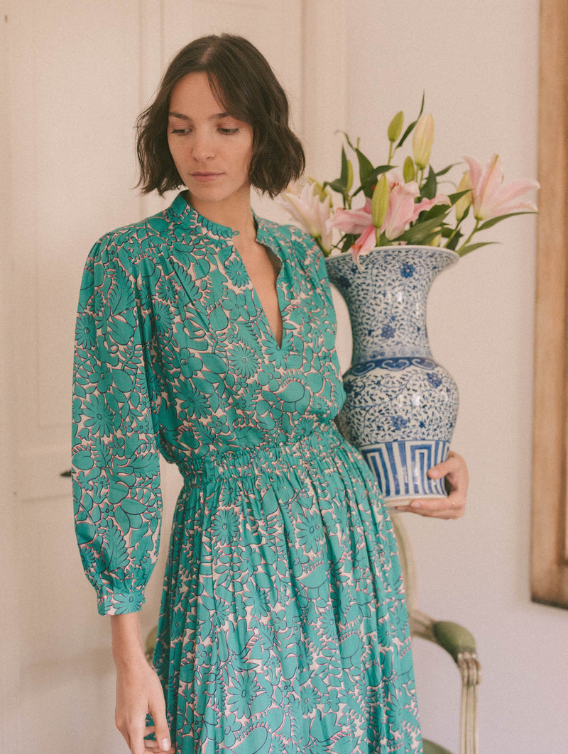 Bailey Blouse Teal Thicket