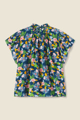Carla Highneck Shirt Wild Hibiscus