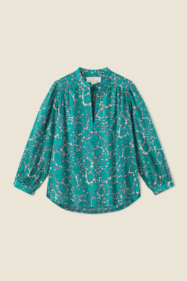 Bailey Blouse Teal Thicket