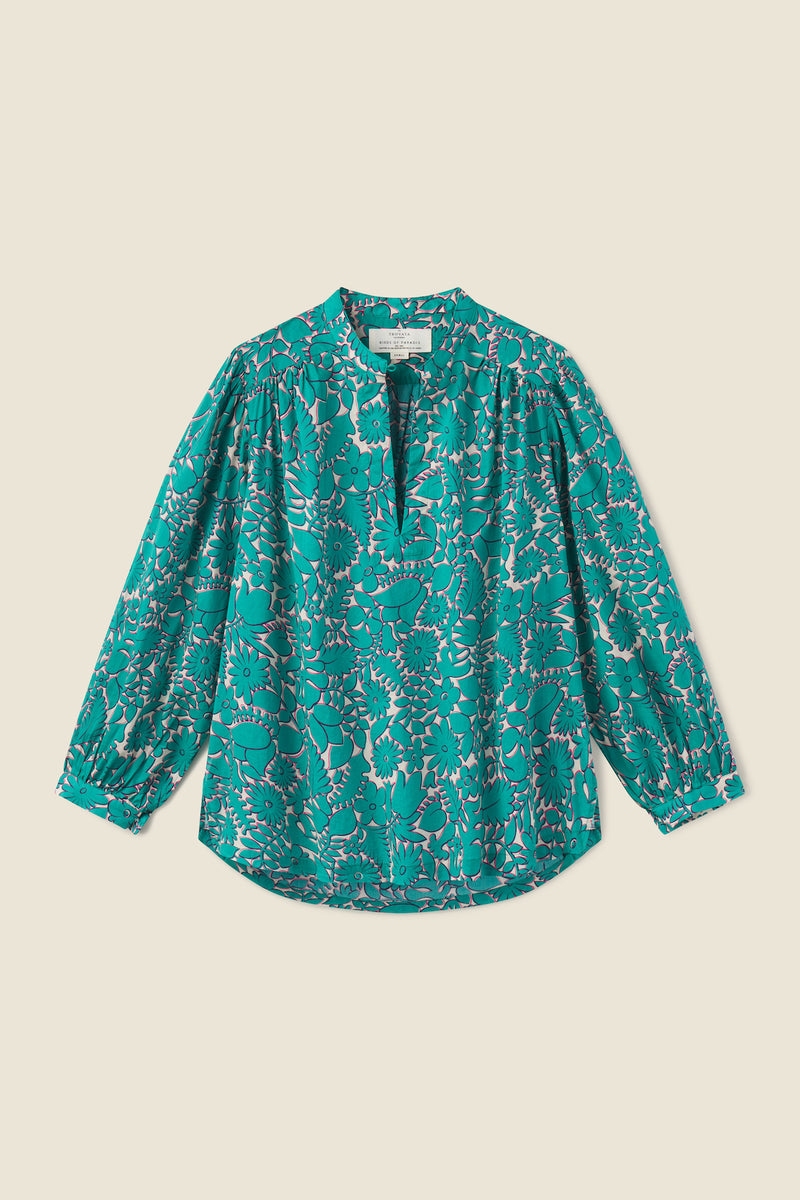 Bailey Blouse Teal Thicket