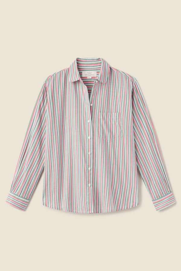 Blake Oversized Shirt Honeysuckle Stripe